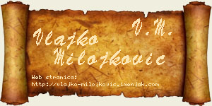 Vlajko Milojković vizit kartica